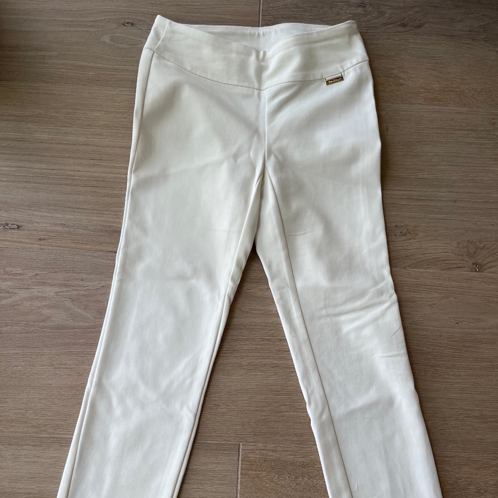 White work wear straight leg pants